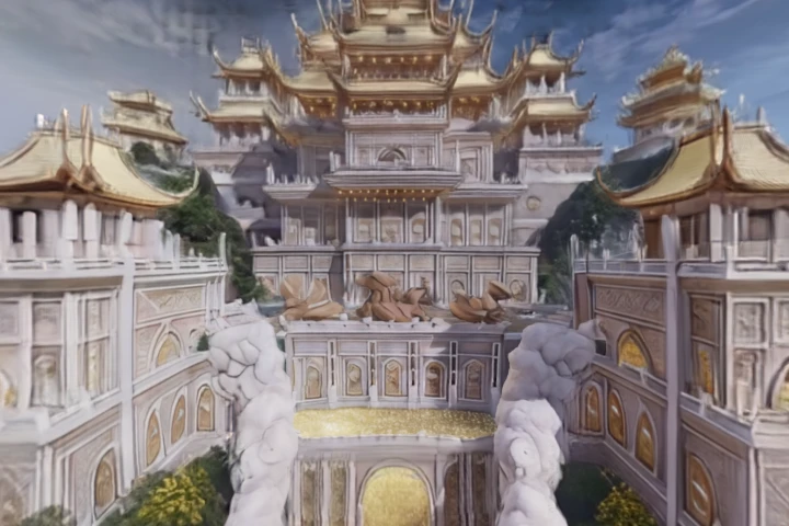 Ancient Immortal Palace in Clouds