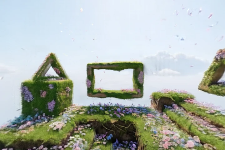 Floating Islands with Greenery