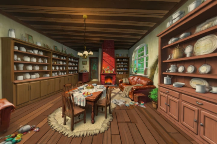Cozy living and dining area