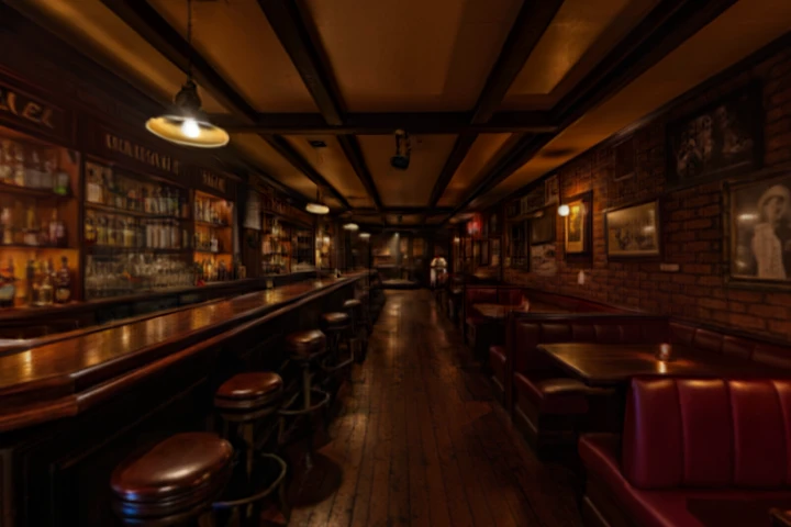 Vintage Music Bar Interior