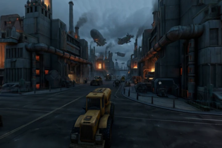 Industrial Steampunk Apocalypse Cityscape