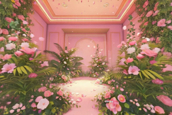Romantic Floral Empty Room