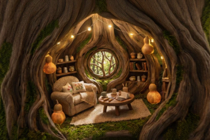 Cozy woodland nook retreat