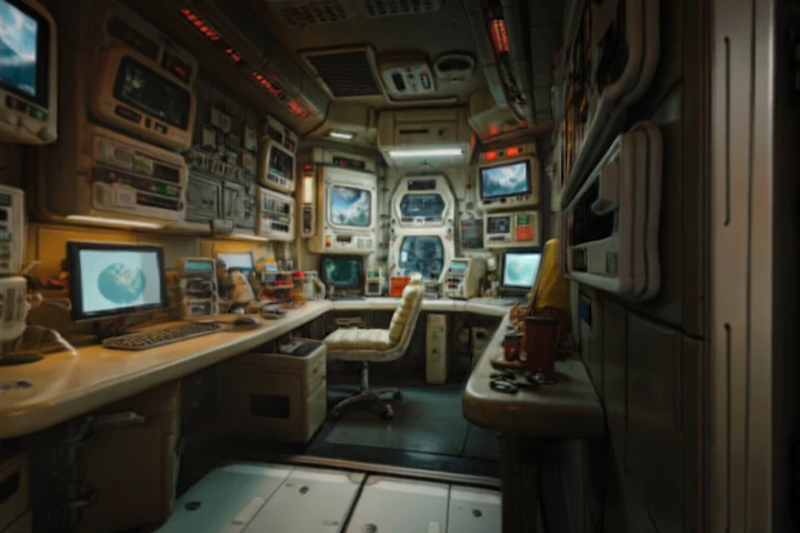 Futuristic Space Station Interior