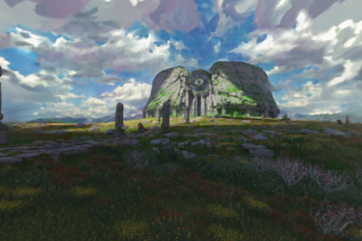 Ancient Temple in Vast Plains