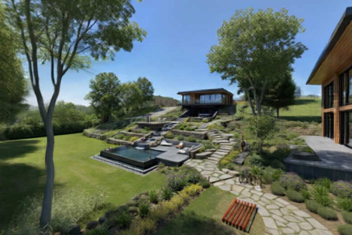 Modern Hillside Oasis