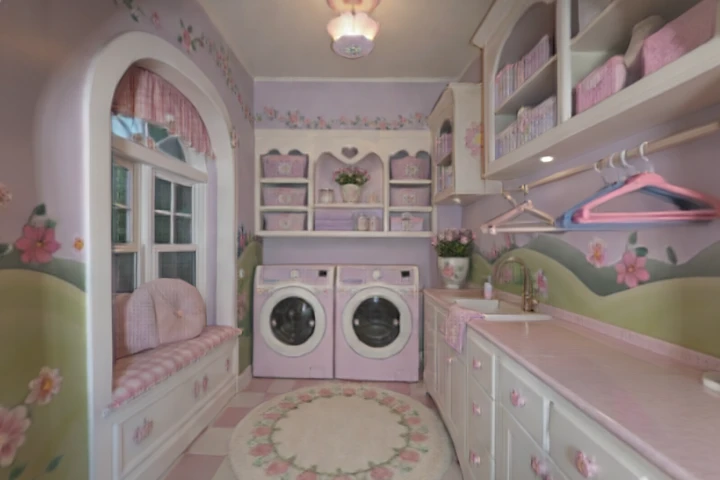 Cottagecore Lavender Laundry Room