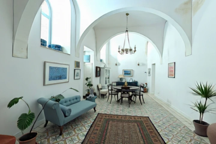 Mediterranean Interior with Eclectic Furnishings