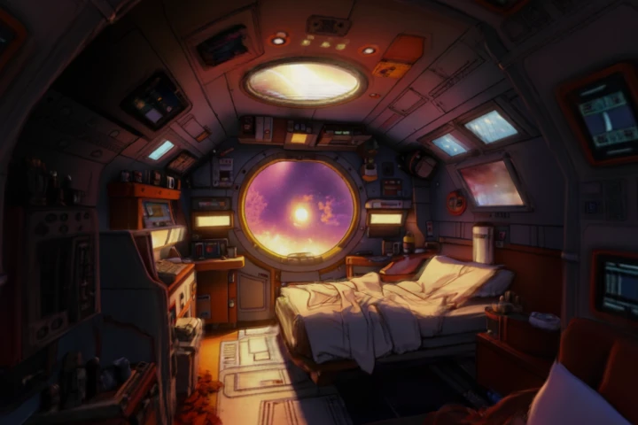 Retro Sci-Fi Space Bedroom