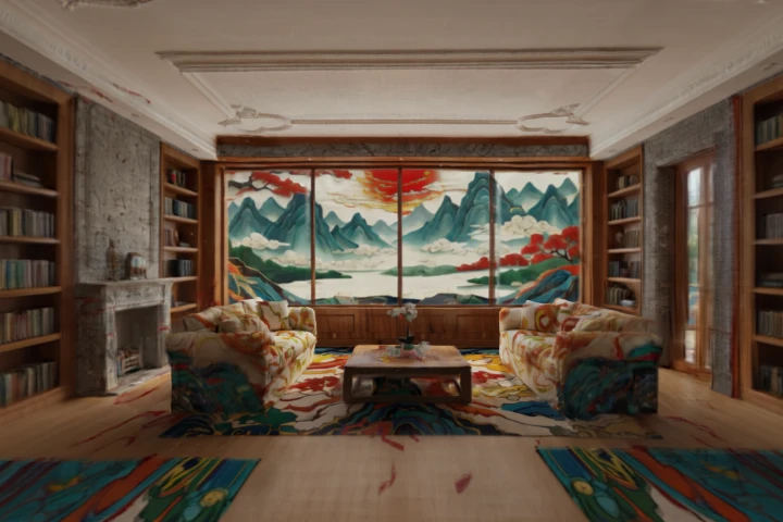 Artistic Living Room Landscape